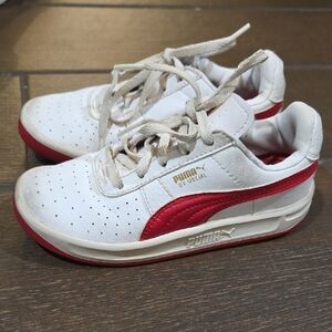 Puma White and Red Athletic Shoes
